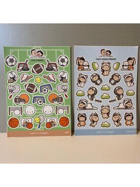 Hubman And Chubgirl Fun Sports & Winter Cozy Onesie Friends Stickers Set